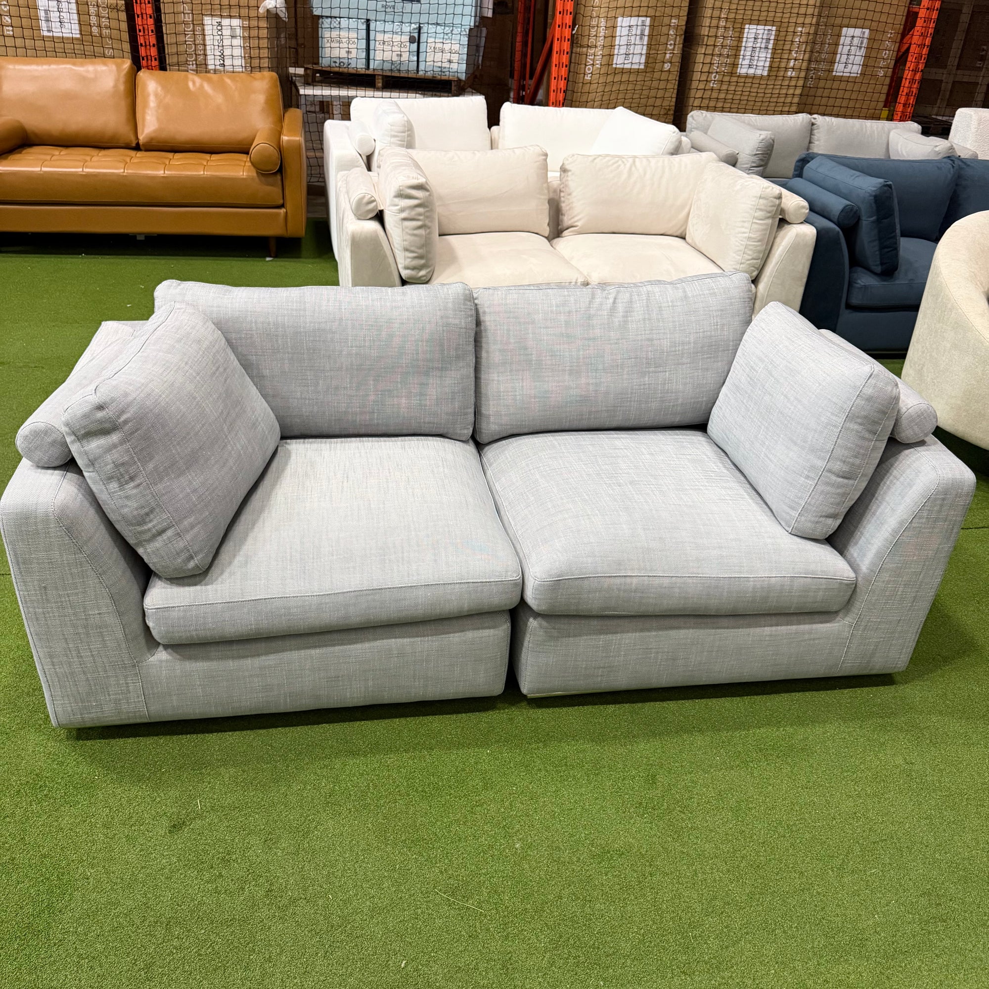 Milo Sofa - Performance Linen: Dove