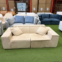 M1 Sofa Loveseat - Venice Vegan Suede: Latte