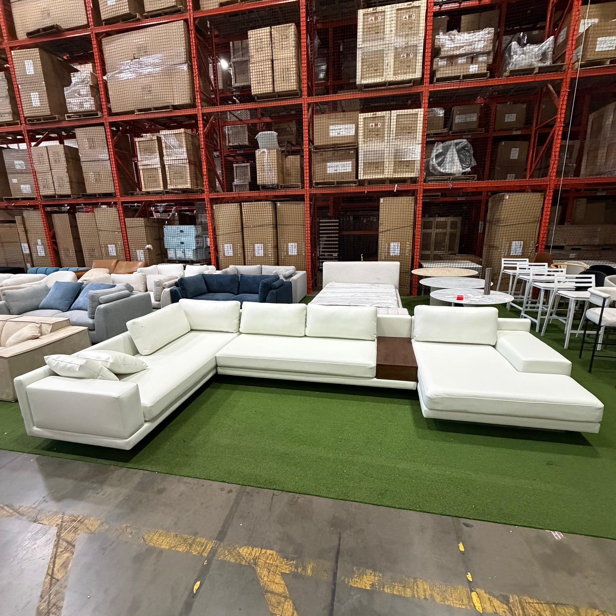 Dresden Modular Sectional - Microfiber Leather: Trento Eggshell