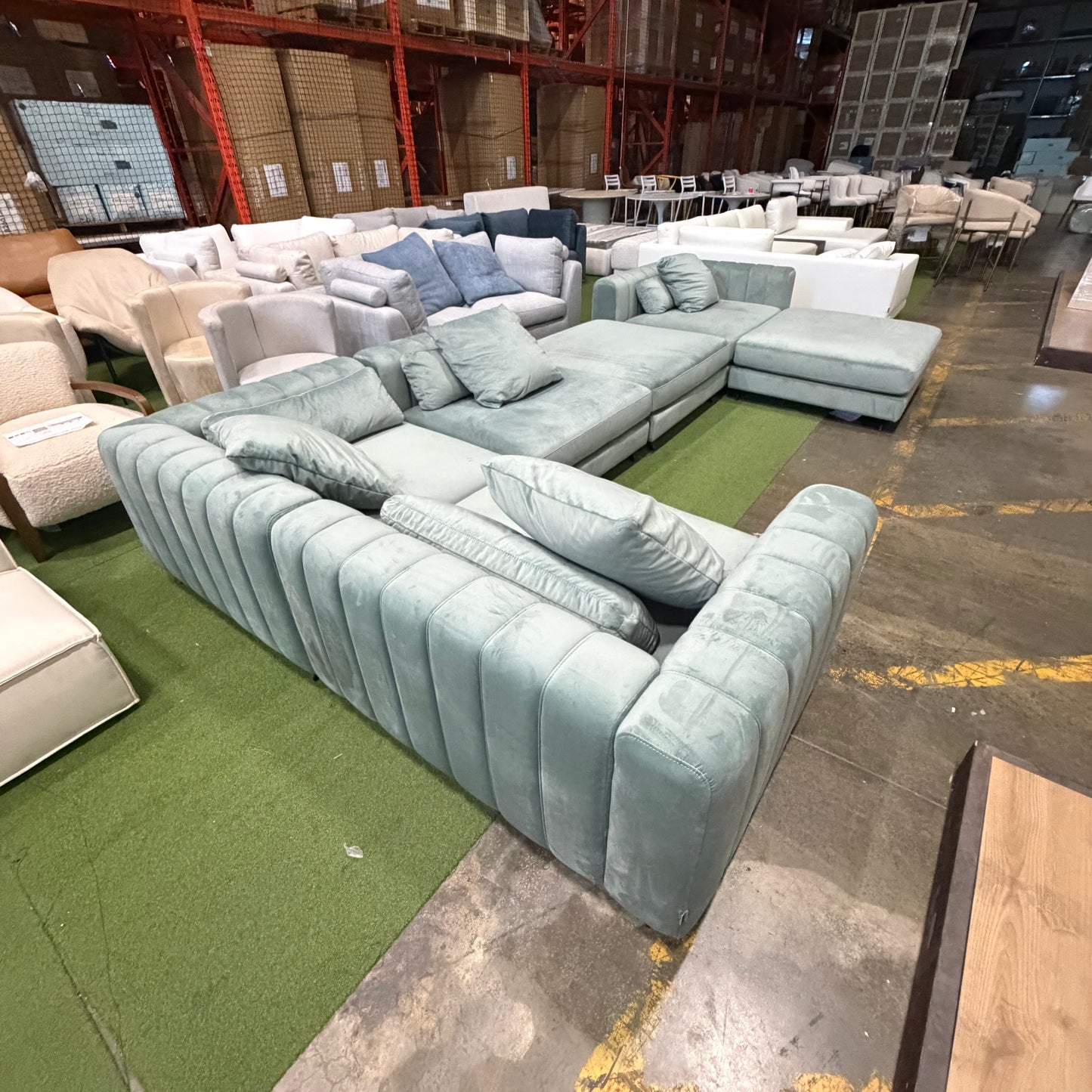 Berlin Modular Sectional - Plush Velvet: Moonstone