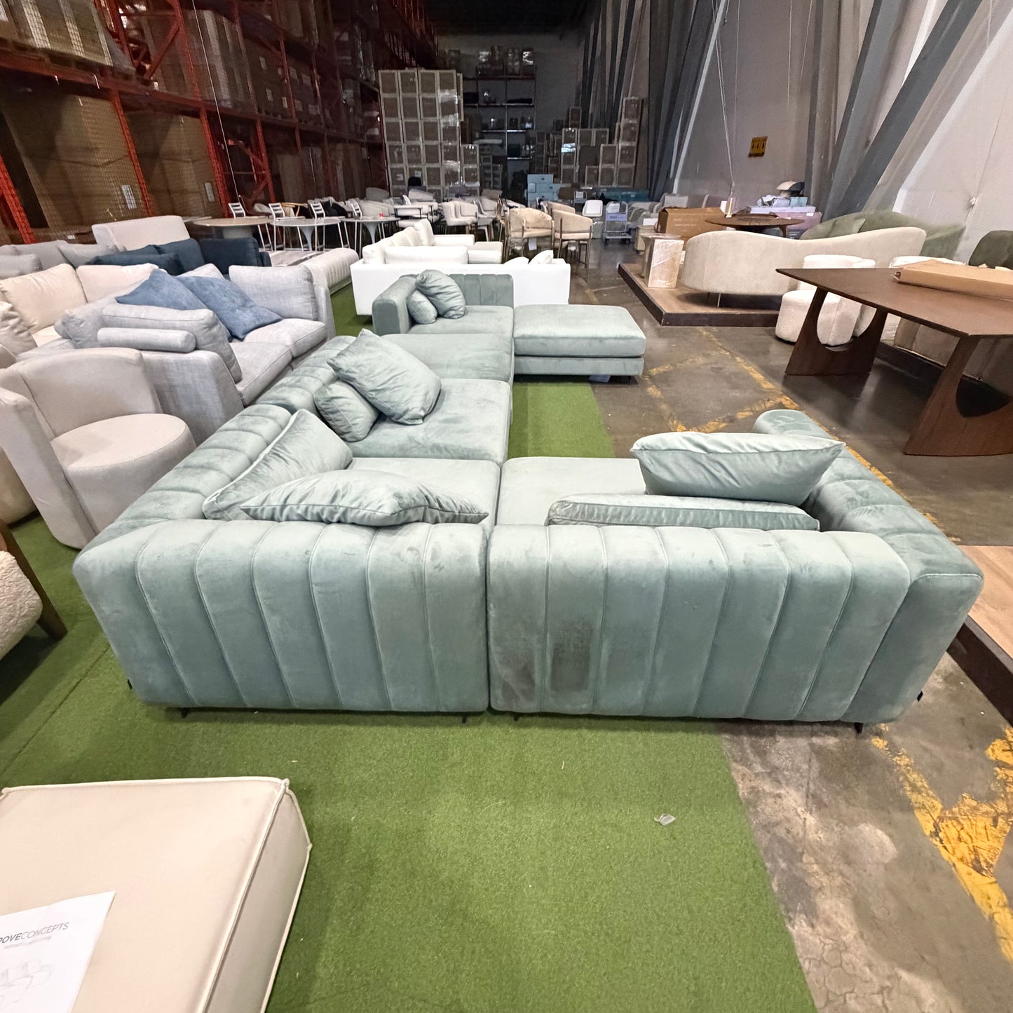 Berlin Modular Sectional - Plush Velvet: Moonstone