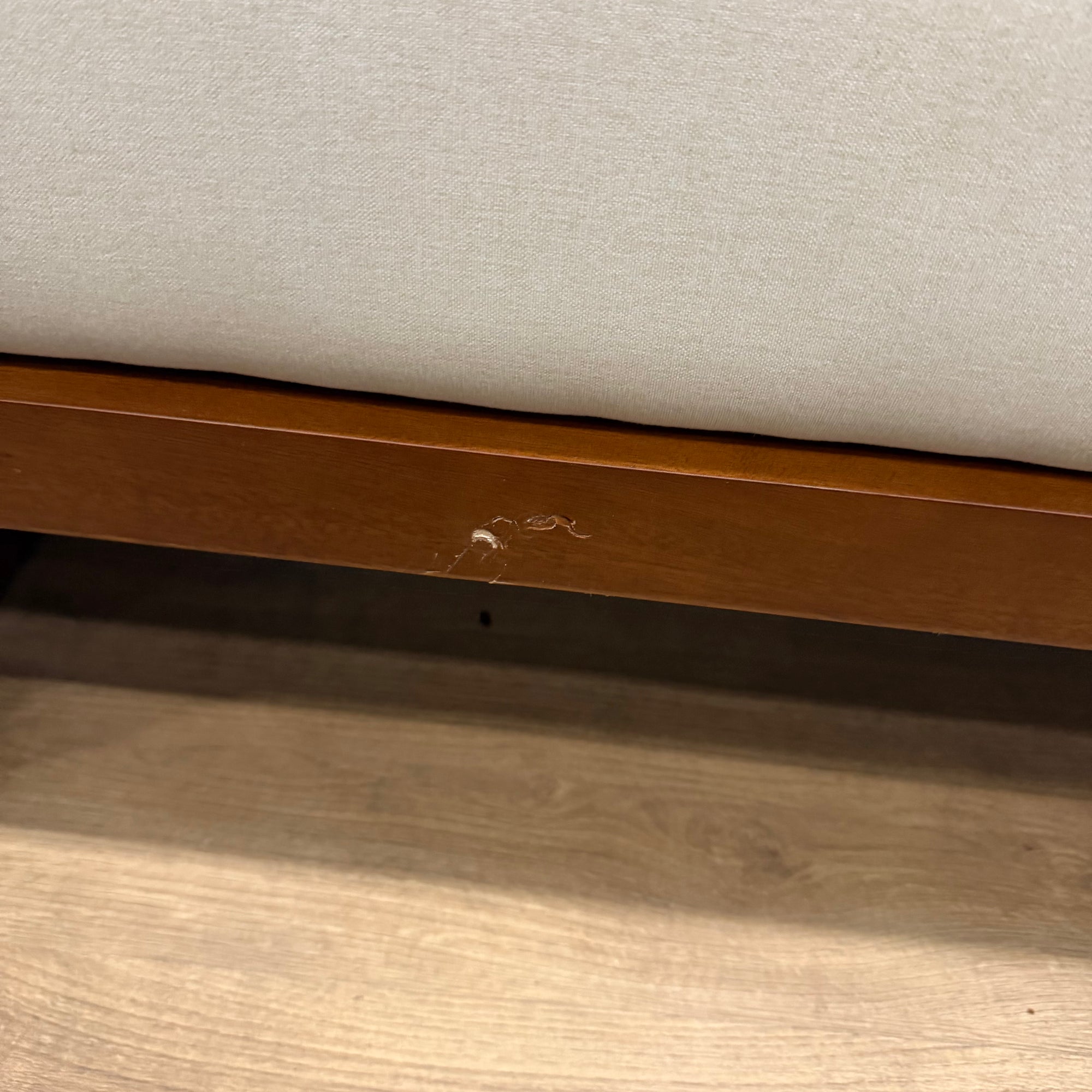 Tola Bench - Modern Felt: Alesund, Walnut Stain