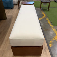Tola Bench - Modern Felt: Alesund, Walnut Stain