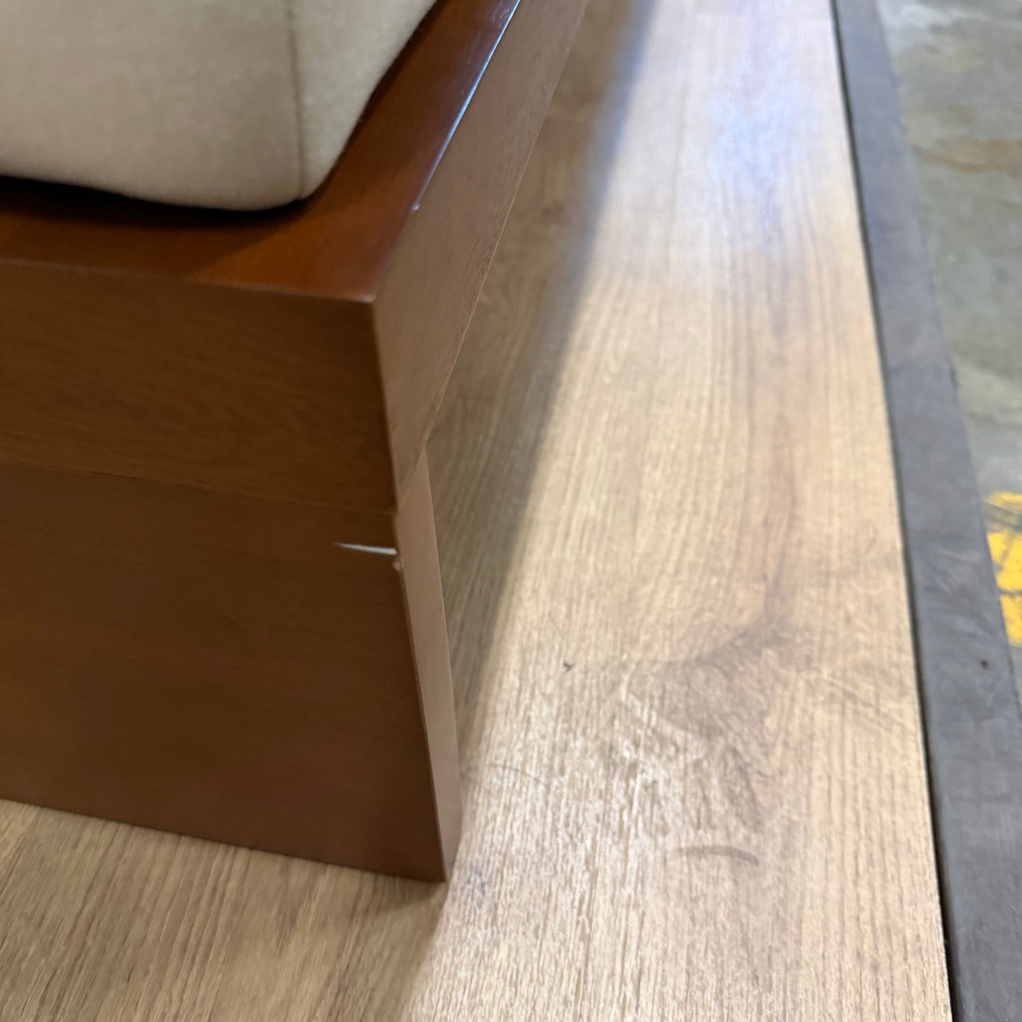 Tola Bench - Modern Felt: Alesund, Walnut Stain