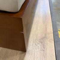 Tola Bench - Modern Felt: Alesund, Walnut Stain