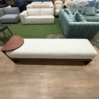 Tola Bench - Modern Felt: Alesund, Walnut Stain