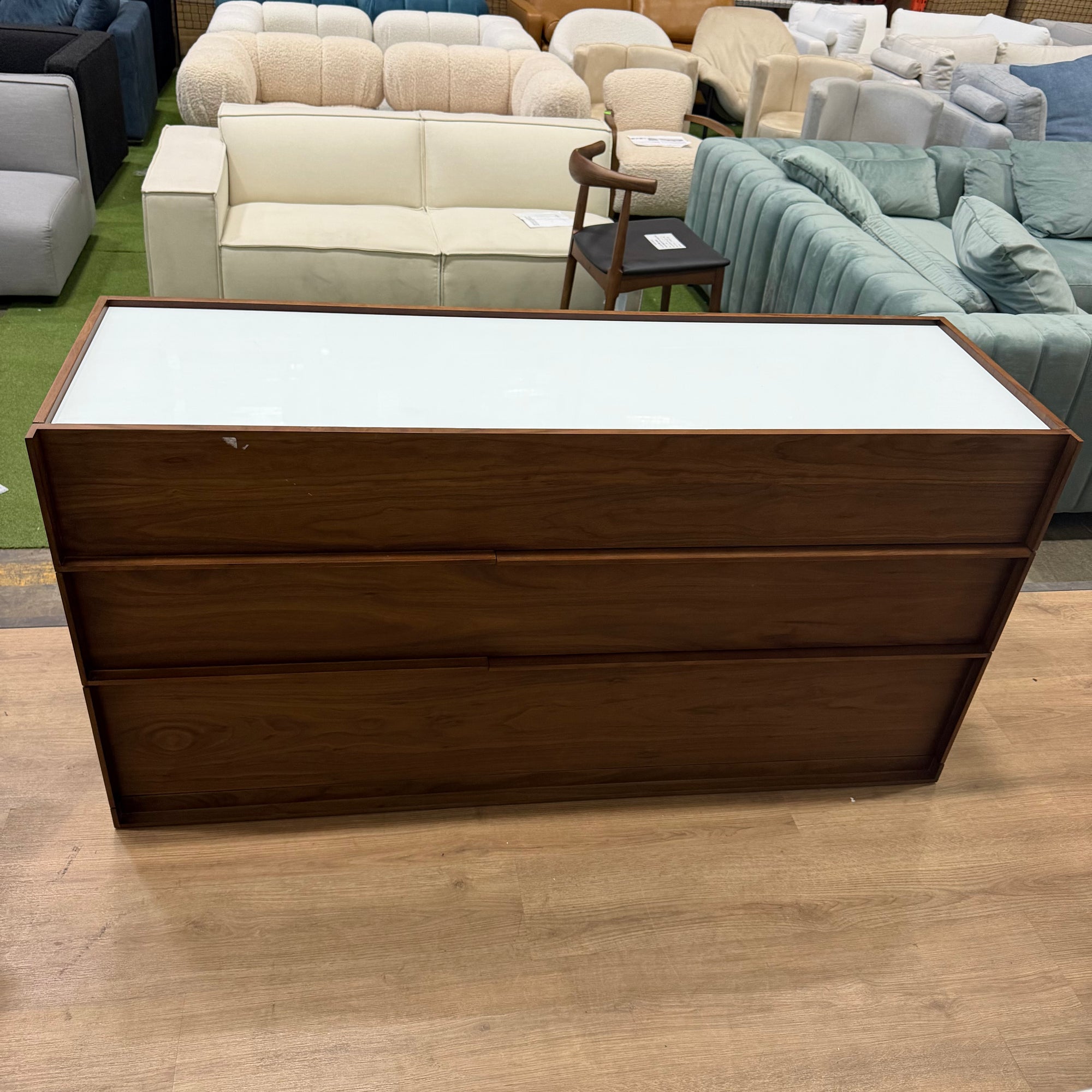 Hunter Wide Dresser - Walnut Veneer, 60" | 152cm