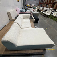 Atelier Sectional Sofa - Performance Weave: Helium Cloud, Left Hand Facing