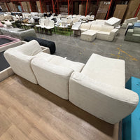 Atelier Sectional Sofa - Performance Weave: Helium Cloud, Left Hand Facing