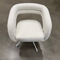 Mia Dining Chair - Chatou Boucle: Pearl, White Base