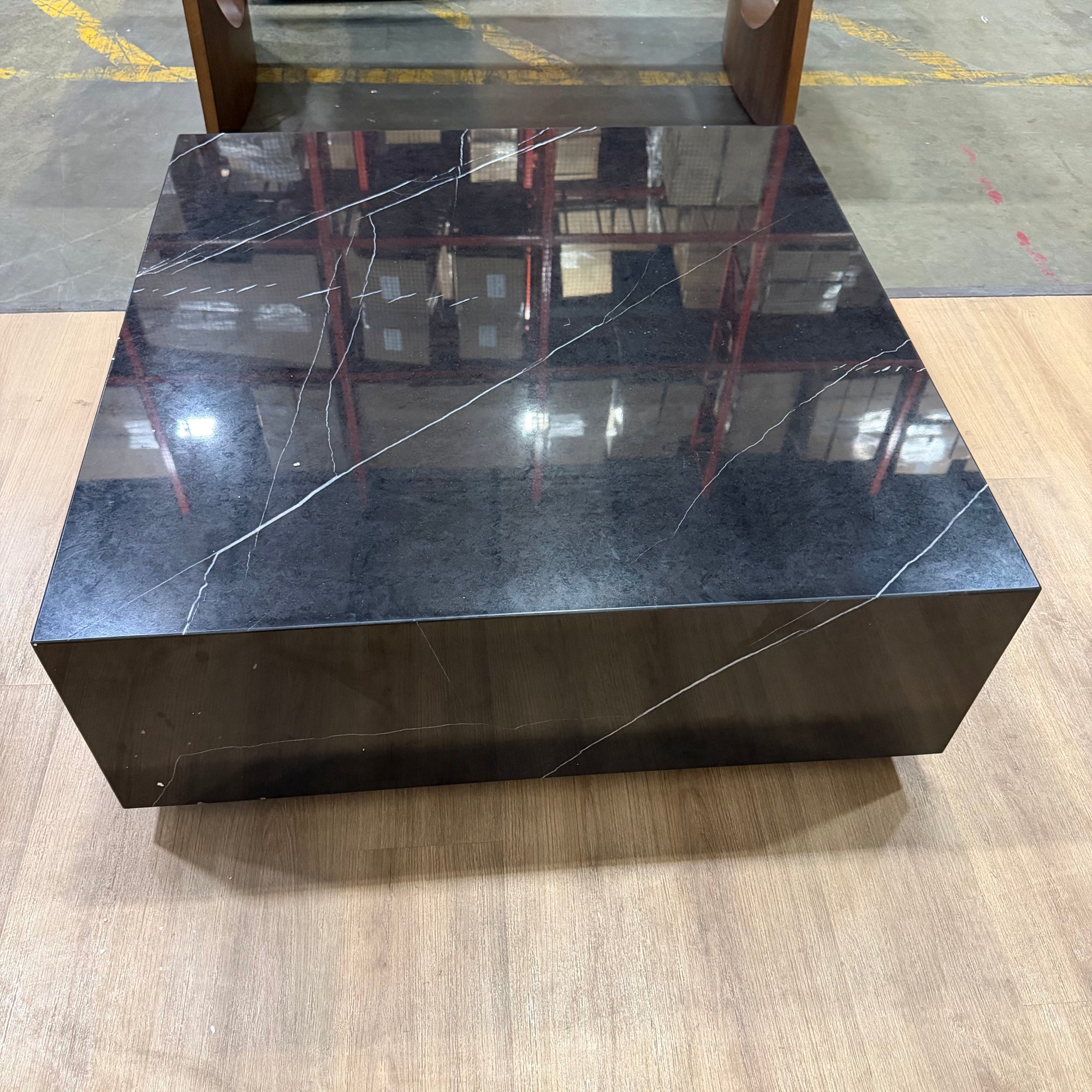 Liza Coffee Table Grande - Marble: Black Marble, 40x40in