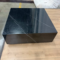 Liza Coffee Table Grande - Marble: Black Marble, 40x40in
