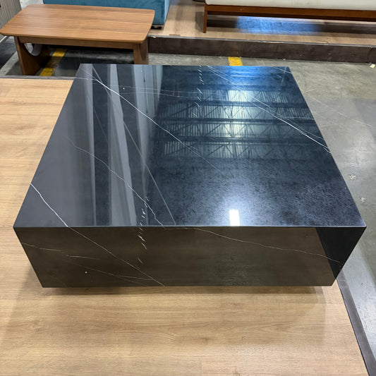 Liza Coffee Table Grande - Marble: Black Marble, 40x40in