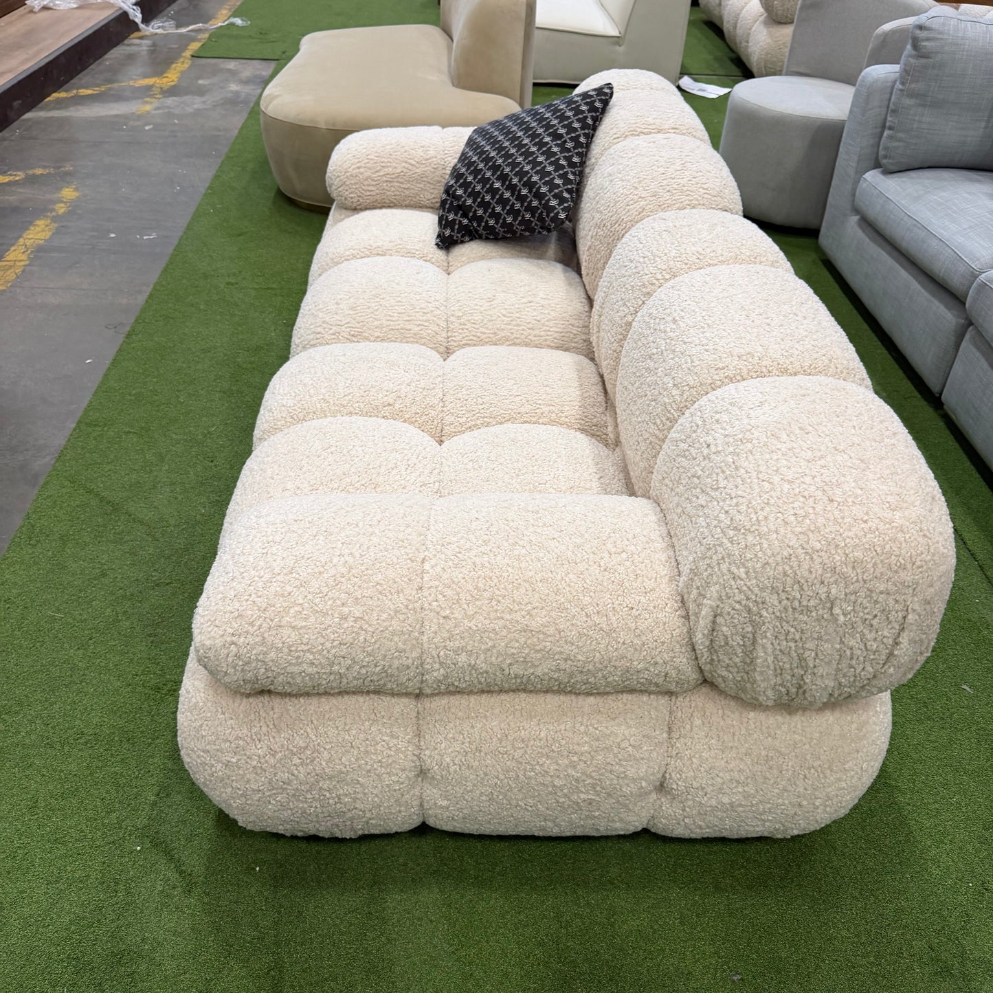 Belia Custom Loveseat - Sherling: Almond