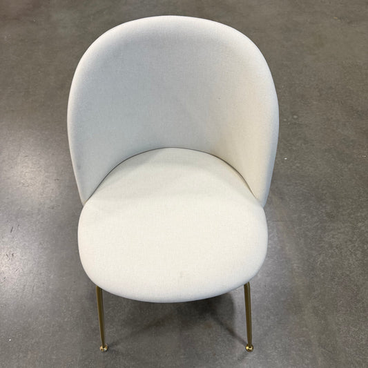 Iris Chair (Essentials) - Modern Felt: Alesund, Brass Base