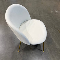Iris Chair (Essentials) - Modern Felt: Alesund, Brass Base