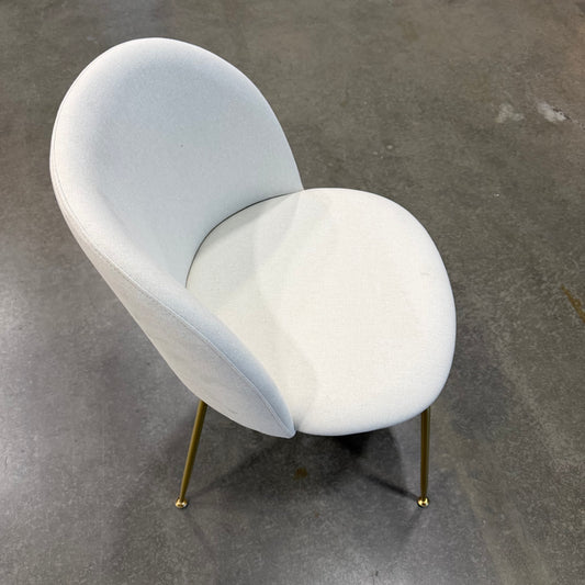 Iris Chair (Essentials) - Modern Felt: Alesund, Brass Base