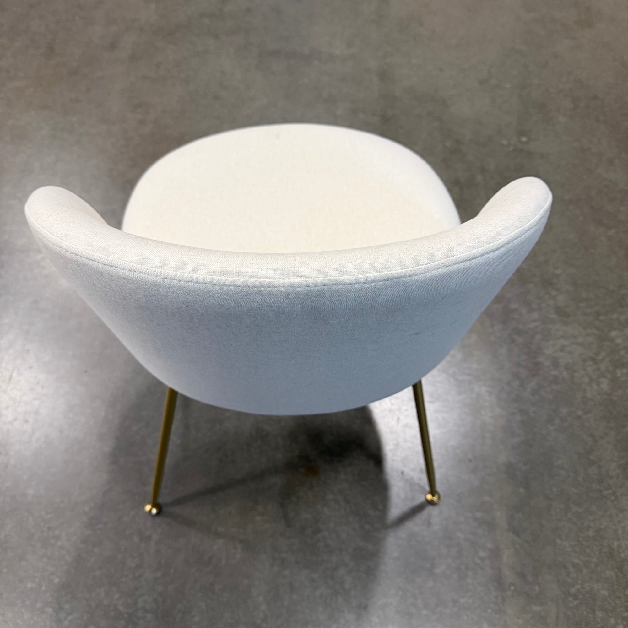 Iris Chair (Essentials) - Modern Felt: Alesund, Brass Base