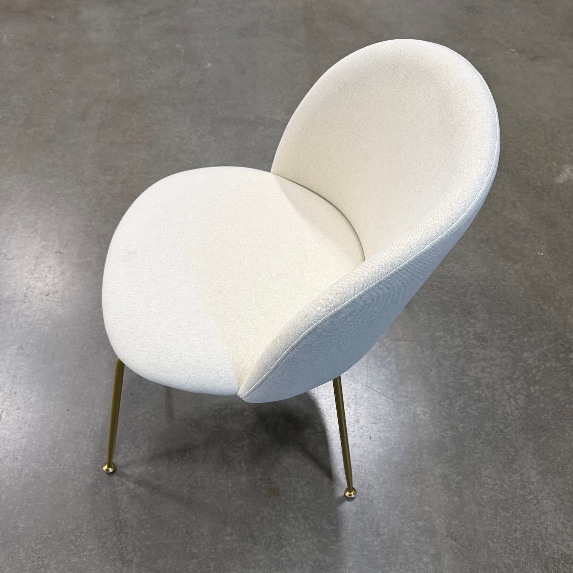 Iris Chair (Essentials) - Modern Felt: Alesund, Brass Base
