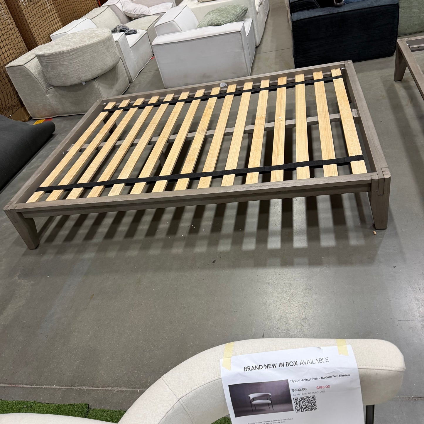 Sabi Bed - Grey Oak Veneer, Queen