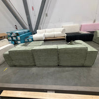 M1 Sofa Sectional - Performance Weave: Krypton Green