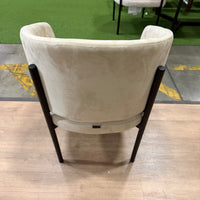 Solana Dining Chair - Venice Vegan Suede: Latte, Black Base