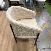 Solana Dining Chair - Shearling: Almond, Black Base - FLOOR MODEL