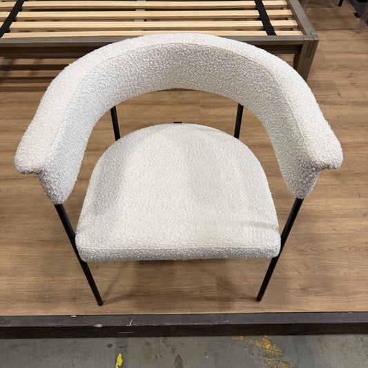 Elysian Dining Chair - Bouclé: Opal