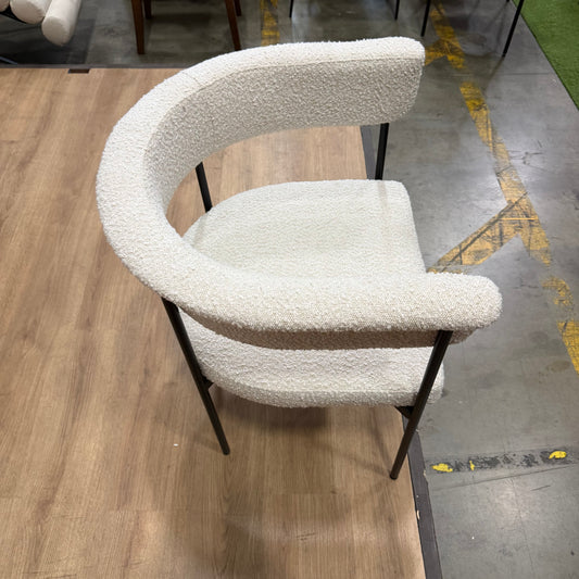 Elysian Dining Chair - Bouclé: Opal