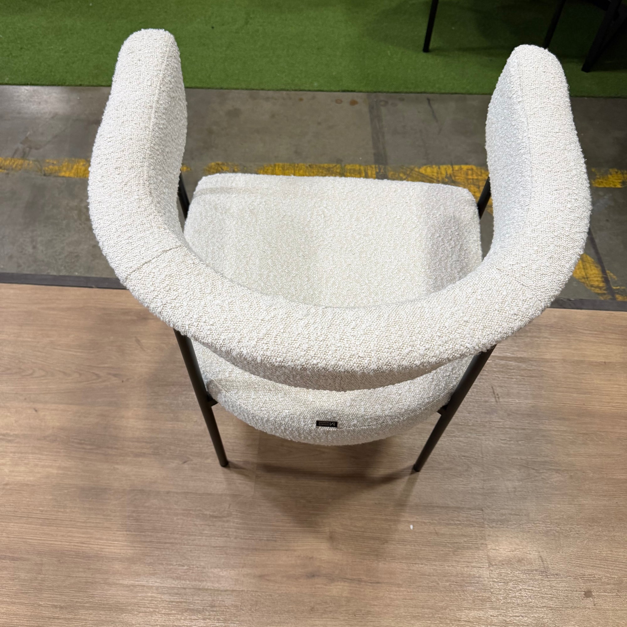 Elysian Dining Chair - Bouclé: Opal
