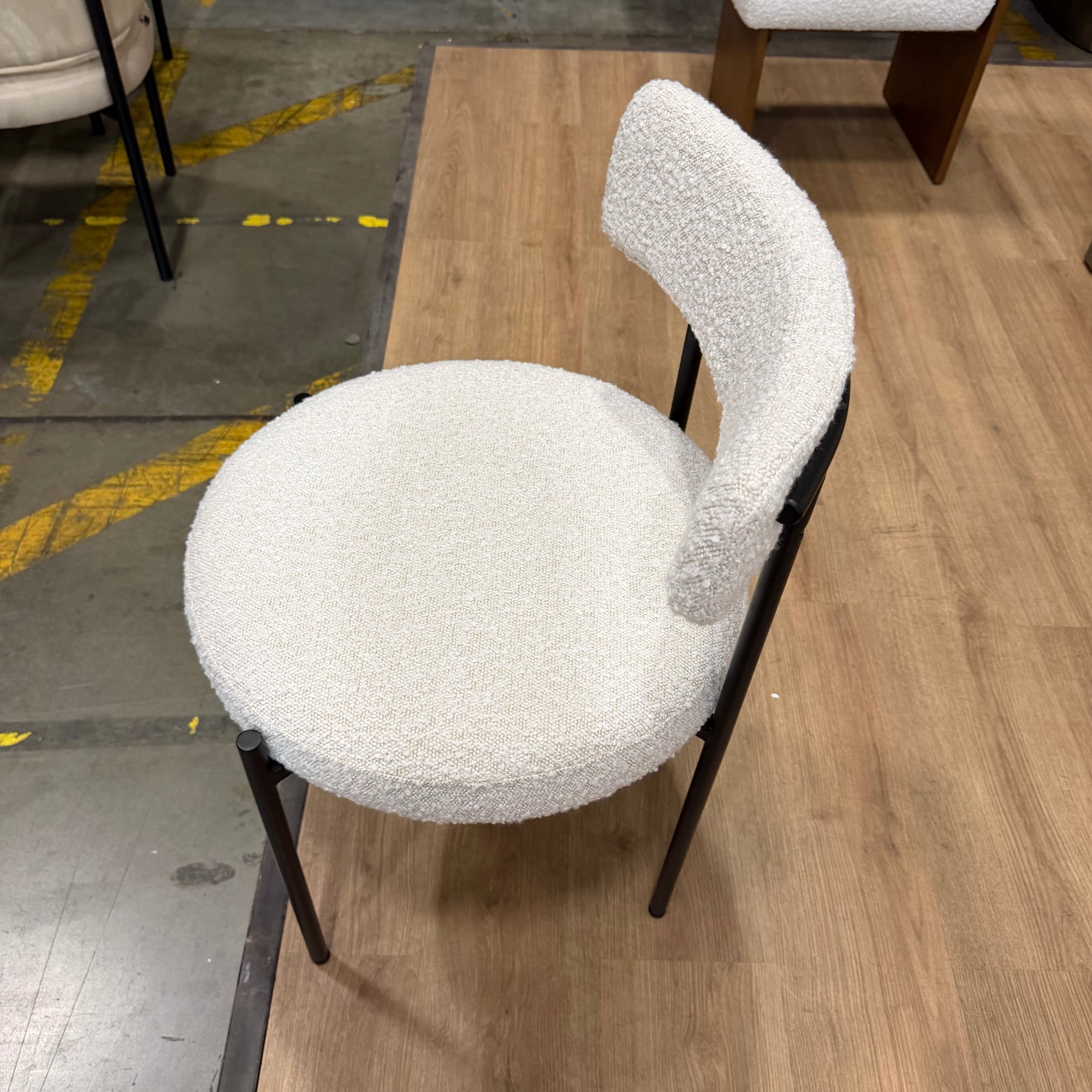 Luna Dining Chair - Bouclé: Opal