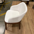 Aubrey Armchair - Microfiber Leather: Trento Eggshell, Walnut Stain