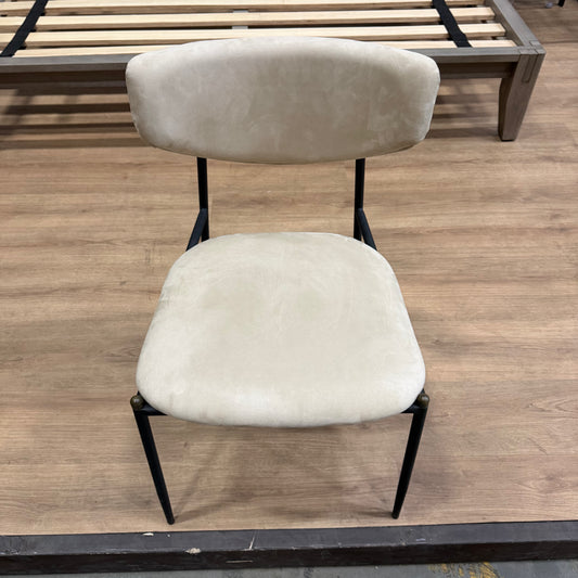 Geno Dining Chair - Venice Vegan Suede: Latte, Black Base