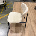 Geno Dining Chair - Venice Vegan Suede: Latte, Black Base
