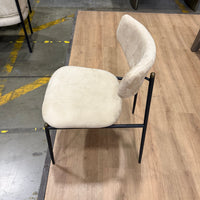 Geno Dining Chair - Venice Vegan Suede: Latte, Black Base