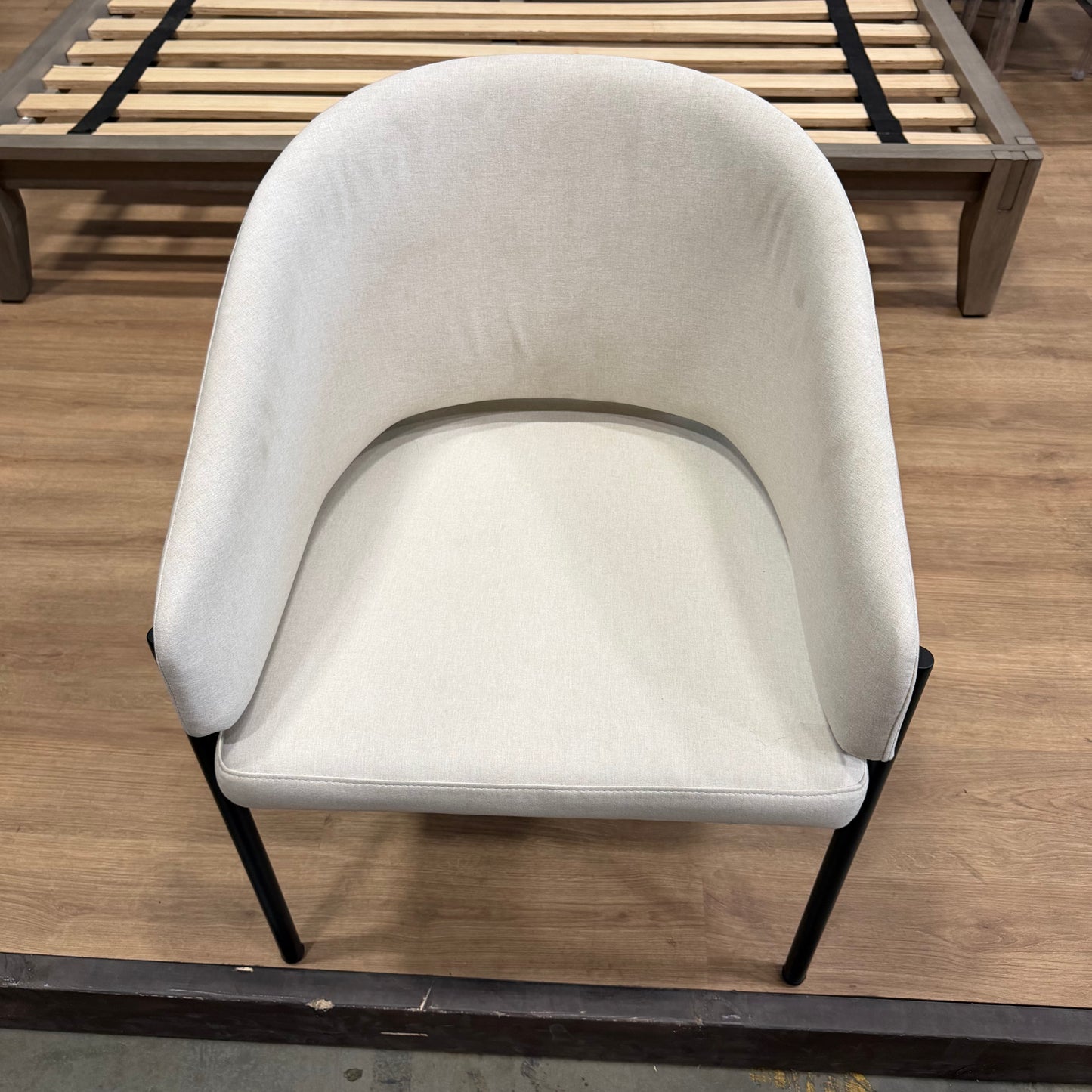 Solana Dining Chair - Modern Felt: Alesund, Black Base