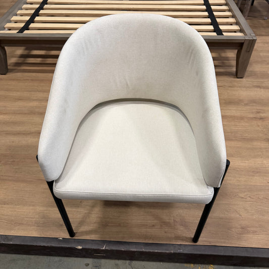 Solana Dining Chair - Modern Felt: Alesund, Black Base