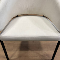 Solana Dining Chair - Modern Felt: Alesund, Black Base