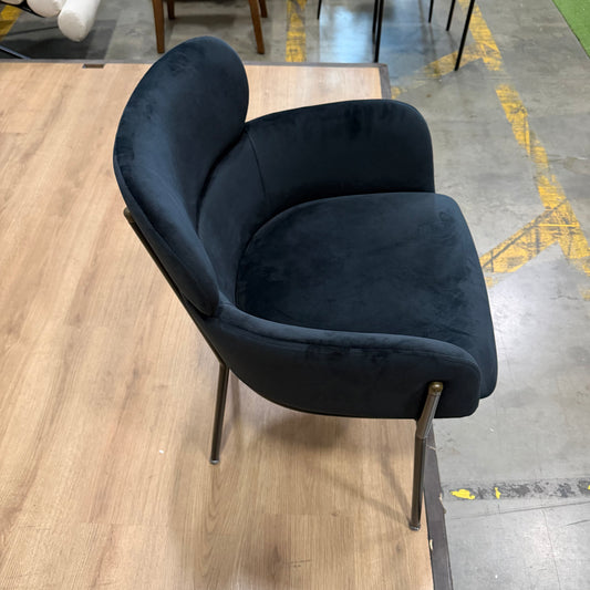 Napa Dining Chair - Velvet: Noir