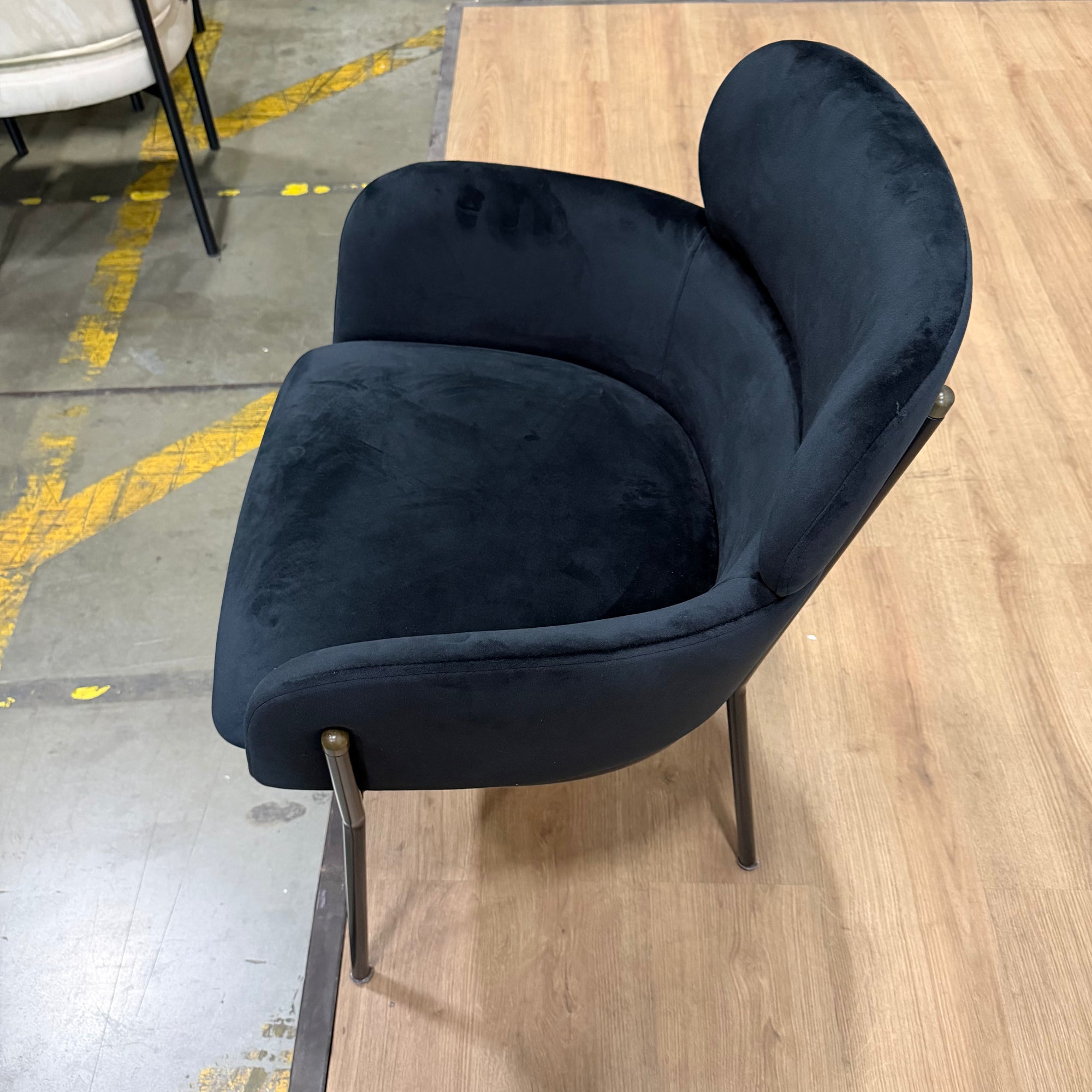 Napa Dining Chair - Velvet: Noir
