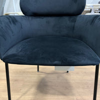 Napa Dining Chair - Velvet: Noir