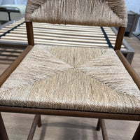 Monti Counter Stool - Seagrass Cord, Walnut Stain - FLOOR MODEL
