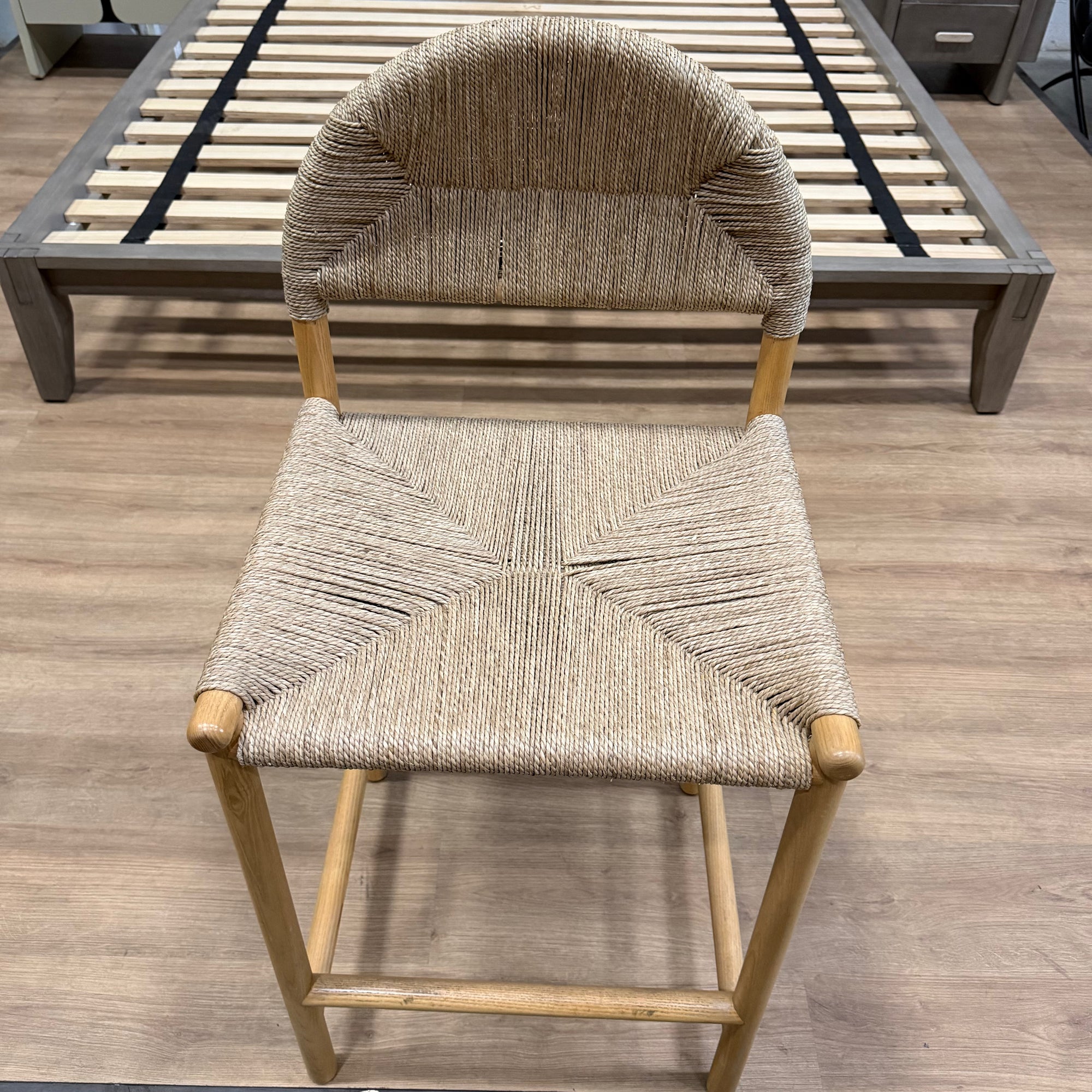 Sample Monti Counter Stool - Seagrass Cord, Natural Stain