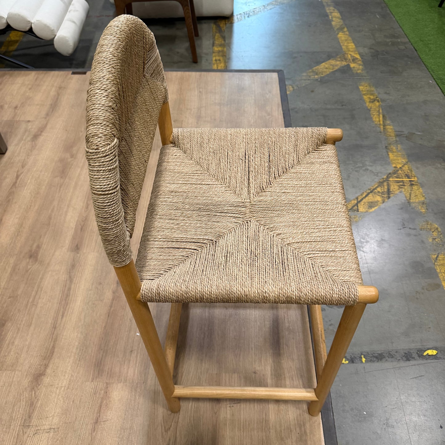 Sample Monti Counter Stool - Seagrass Cord, Natural Stain