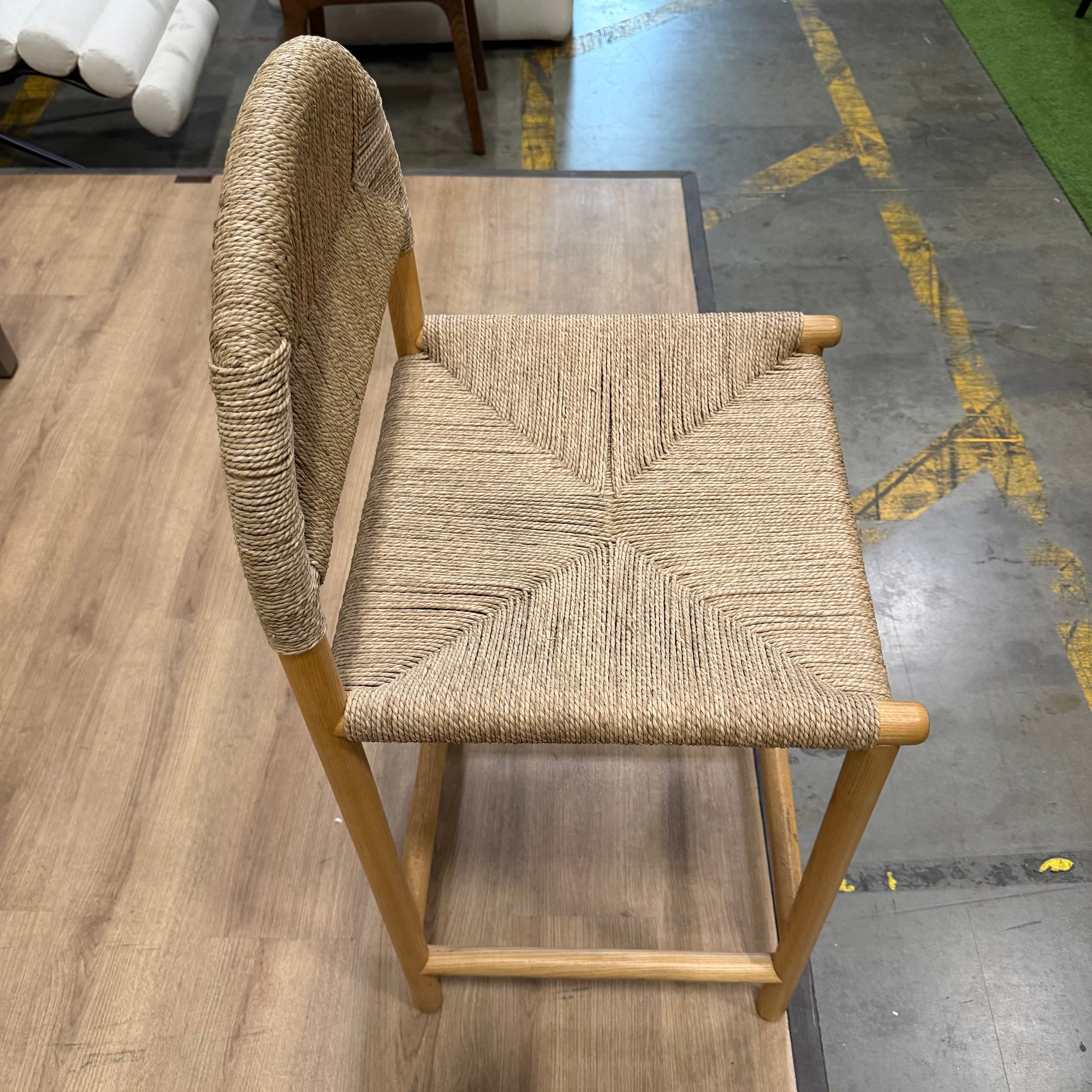 Sample Monti Counter Stool - Seagrass Cord, Natural Stain