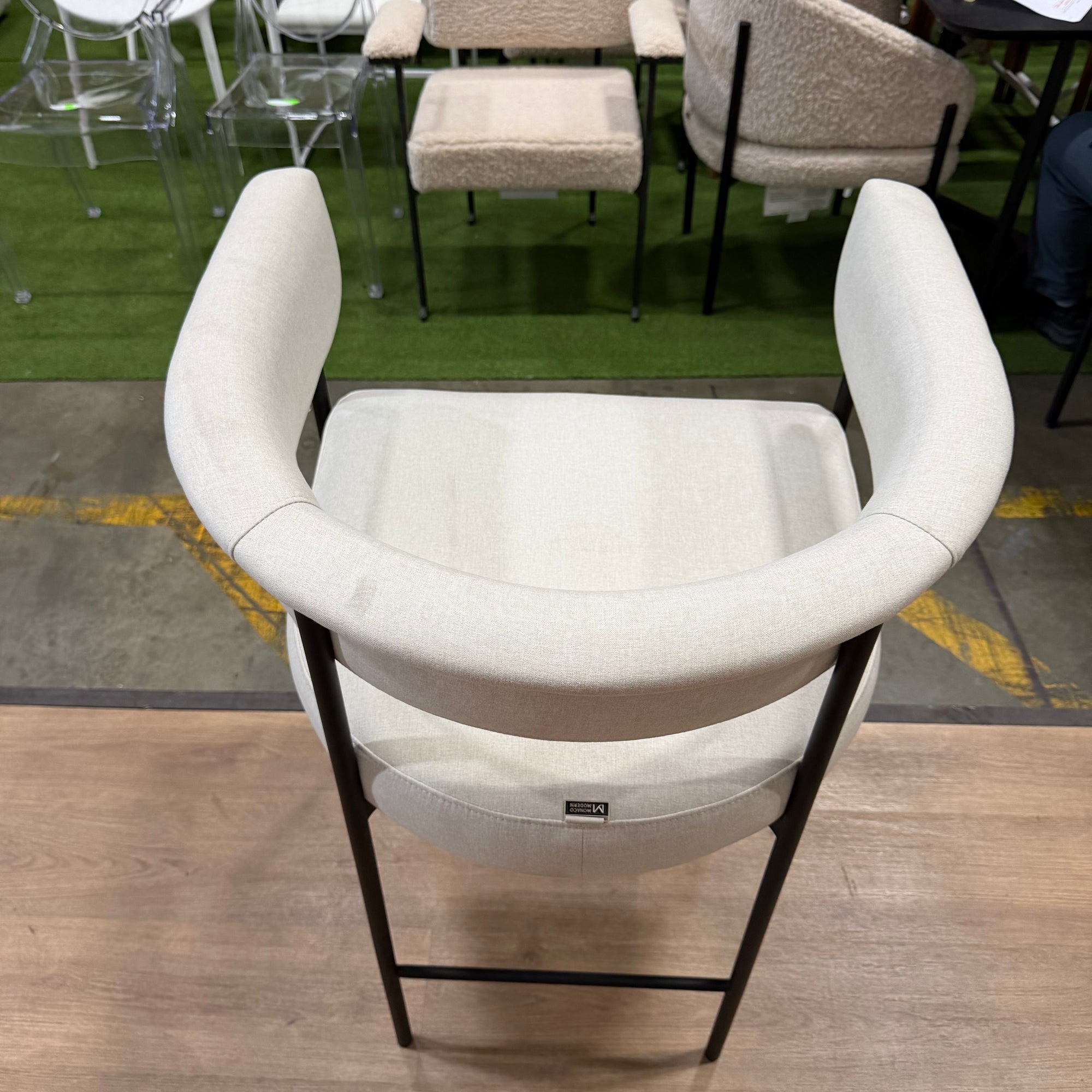 Elysian Counter Stool - Modern Felt: Nimbus