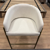 Solana Counter Stool - Modern Felt: Alesund, Antique Brushed Brass Base - FLOOR MODEL