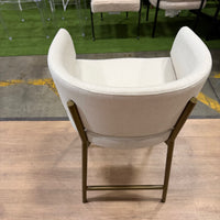 Solana Counter Stool - Modern Felt: Alesund, Antique Brushed Brass Base - FLOOR MODEL