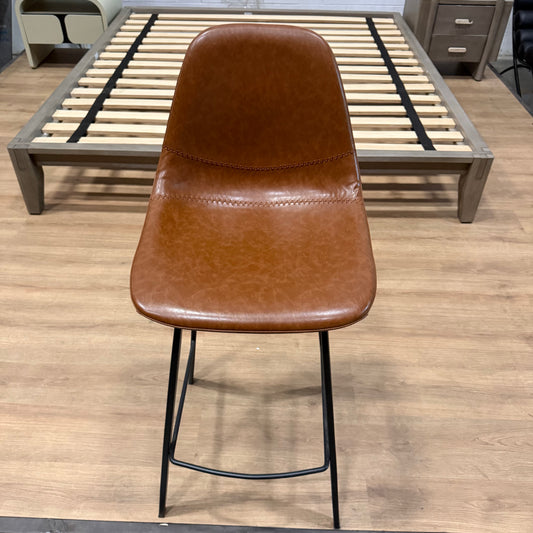 Sample Counter Stool - Brown Leather