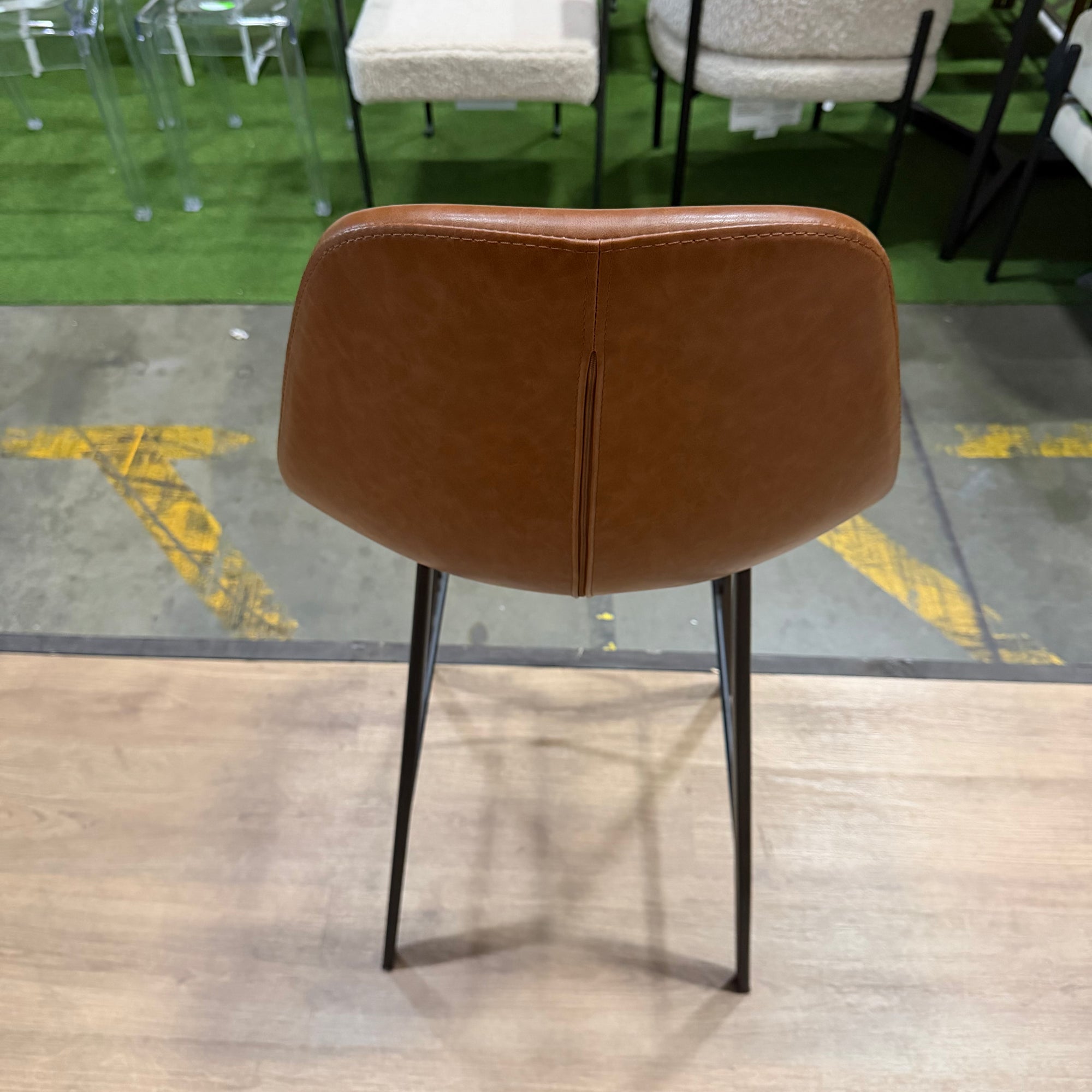 Sample Counter Stool - Brown Leather